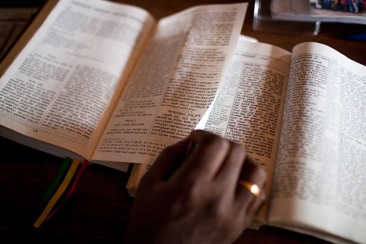 open Bible from Ethiopia